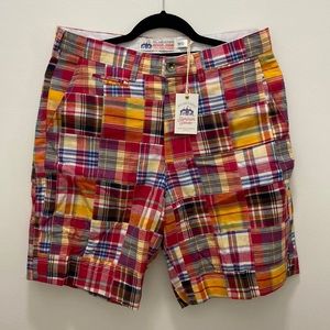 KJP Men’s Shorts Indian Madras Patchwork W32